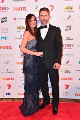 Australian actor Eric Bana and wife Rebecca Gleeson on the Red Ball Melbourne red carpet for Fight Cancer Foundation.