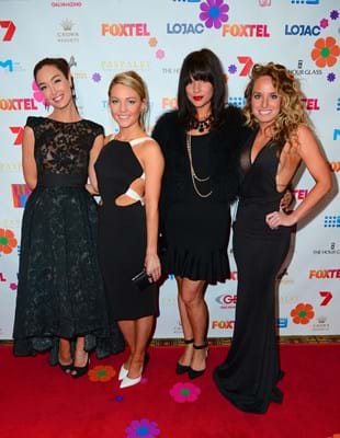 Channel ten stars of The Bachelor on the Red Ball Melbourne red carpet for Fight Cancer Foundation.