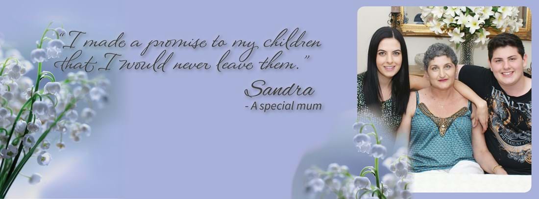 Sandra and her family stayed with Fight Cancer Foundation while Sandra received treatment for Acute Myeloid Leukaemia