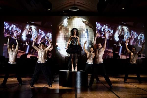 Dancers entertain guests at Red Ball Melbourne 2009 to fundraise for Fight Cancer Foundation.