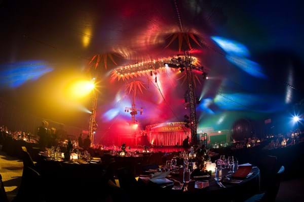Inside the Big Top for Fight Fight Cancer Foundation's charity gala event Red Ball.