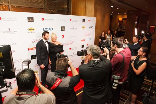 Fight Cancer Foundation Patrons Deborra-lee Furness and Hugh Jackman hit the red carpet for Red Ball.