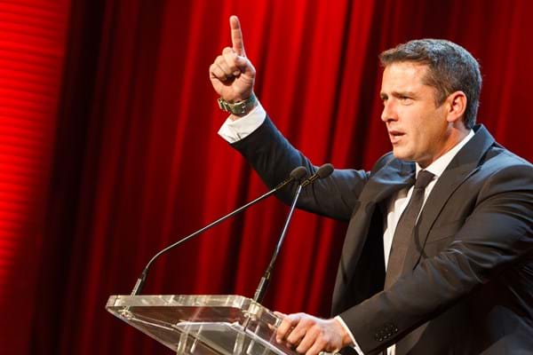 Karl Stefanovic hosts Fight Cancer Foundation's Red Ball to raise funds for kids with cancer.