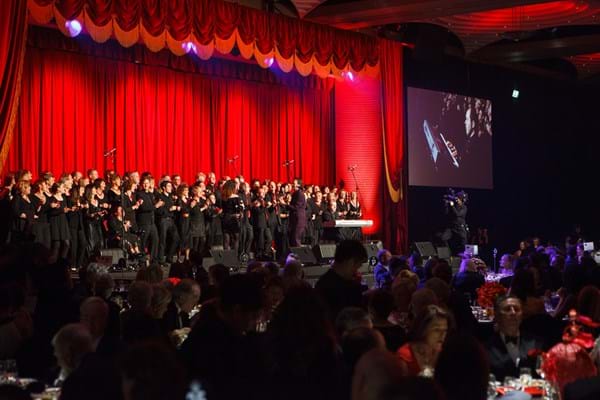 Melbourne Gospel Choir perform at Fight Cancer Foundation's 2012 Red Ball Melbourne.