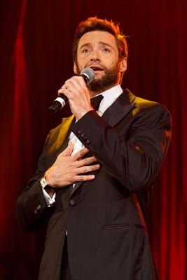 Fight Cancer Foundation Patron Hugh Jackman entertains guests at Red Ball to support cancer patients.
