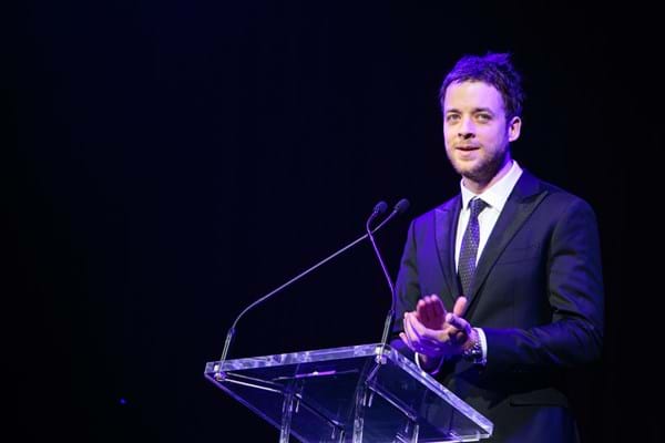 Hamish Blake hosting Fight Cancer Foundation's Red Ball Melbourne at Crown Palladium.