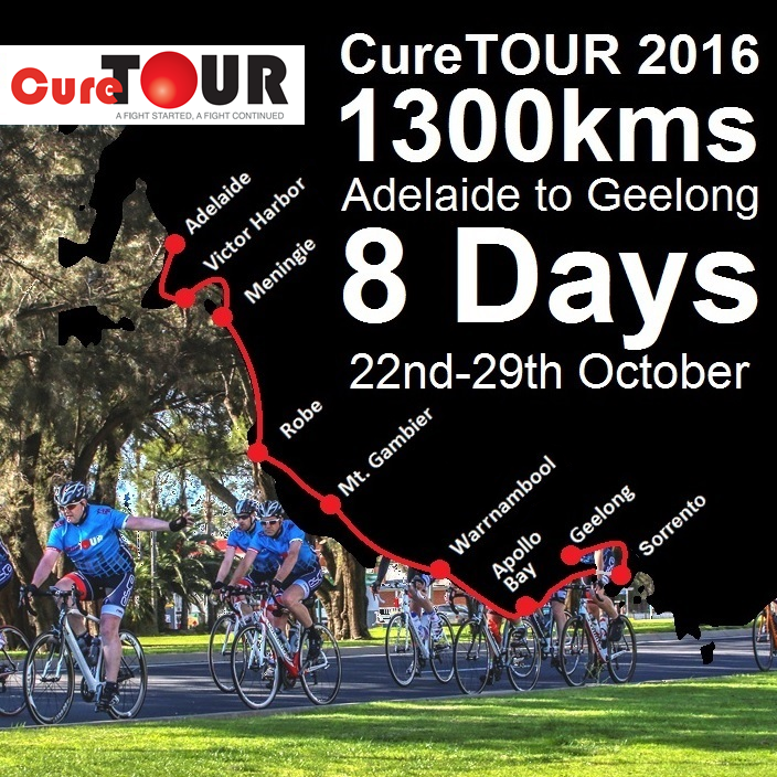Team CureTOUR ride 1300kms for cancer patients and their families
